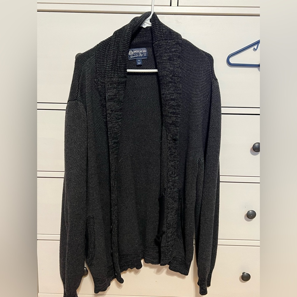 Men’s American Rag Cardigan, Color: Ink, Size: XL